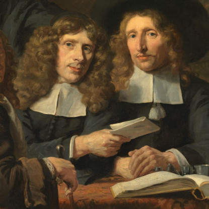 Gli Ufficiali Della Gilda Dei Chirurghi Di Amsterdam Nicolaes Maes nma39 quadro stampato su tela