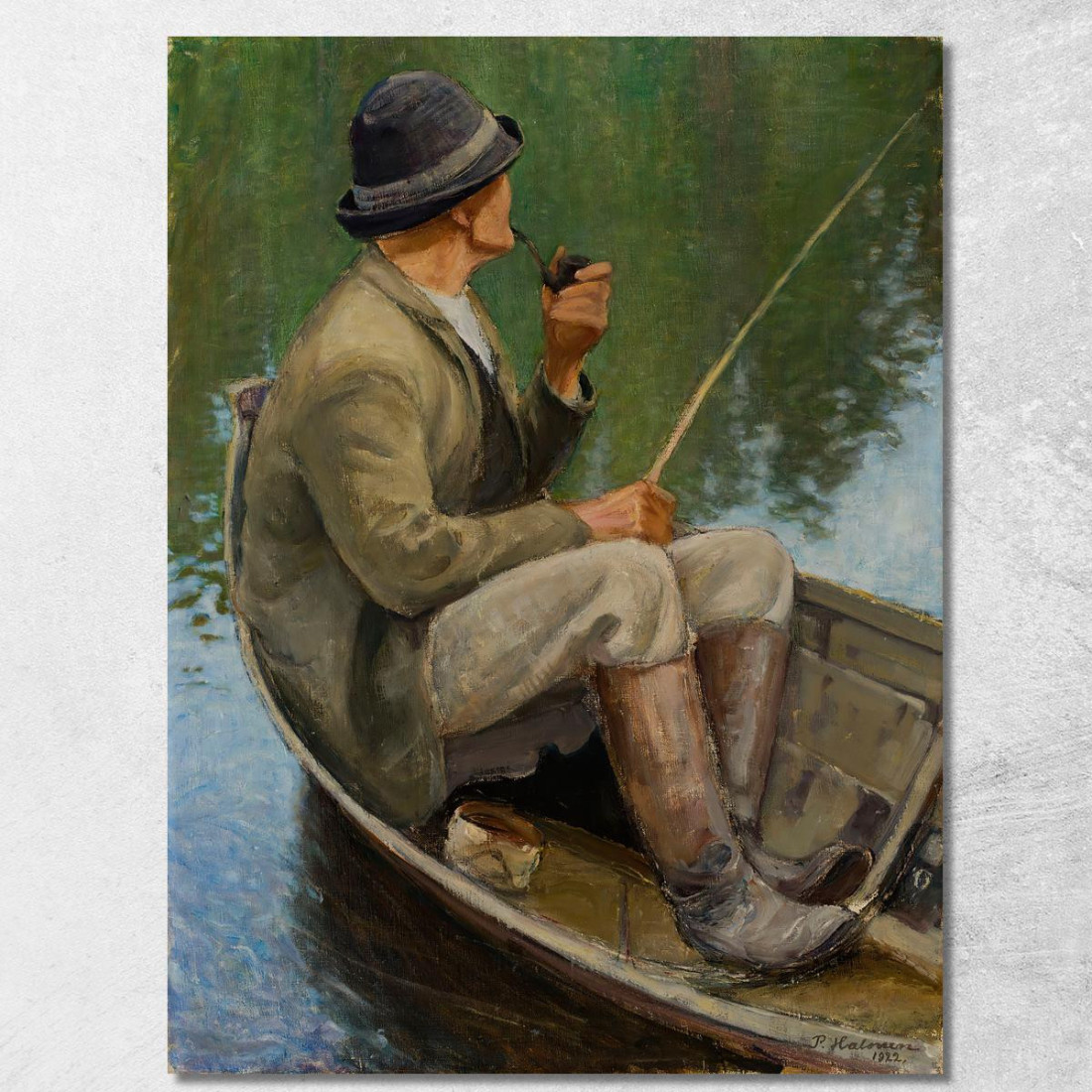 Uomo Che Pesca Pekka Halonen phl14 quadro stampato su tela