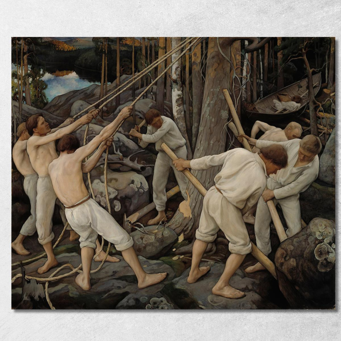 Pionieri In Carelia Pekka Halonen phl16 quadro stampato su tela Pionieri In Carelia Pekka Halonen phl16 quadro stampato su tela