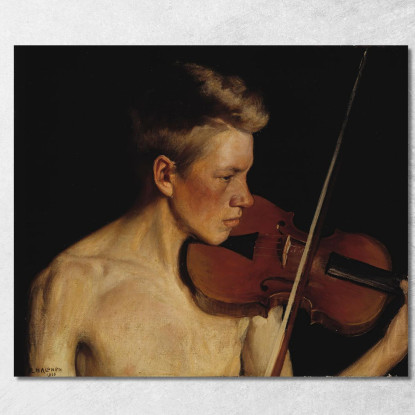 Il Violinista Pekka Halonen phl29 quadro stampato su tela