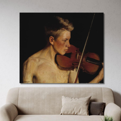 Il Violinista Pekka Halonen phl29 quadro stampato su tela