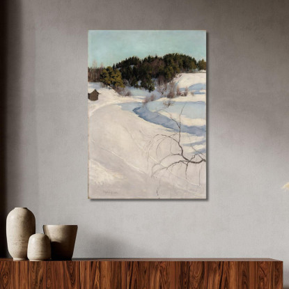 Paesaggio Invernale Myllykyla Pekka Halonen phl36 quadro stampato su tela
