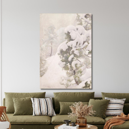 Paesaggio Invernale Pekka Halonen phl37 quadro stampato su tela