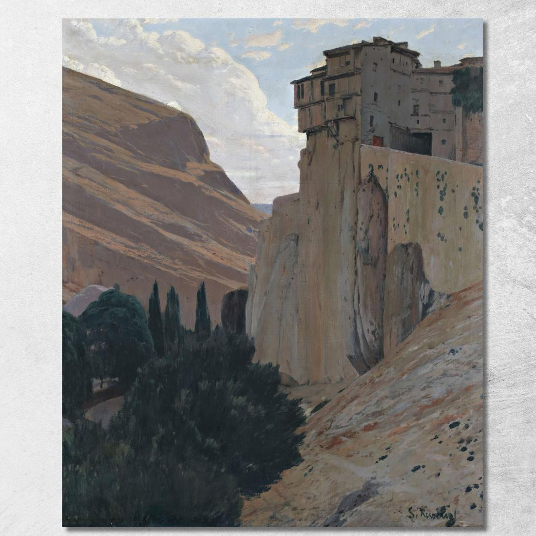 Case Sospese Di Cuenca Santiago Rusiñol srs8 quadro stampato su tela Case Sospese Di Cuenca Santiago Rusiñol srs8 quadro stampato su tela