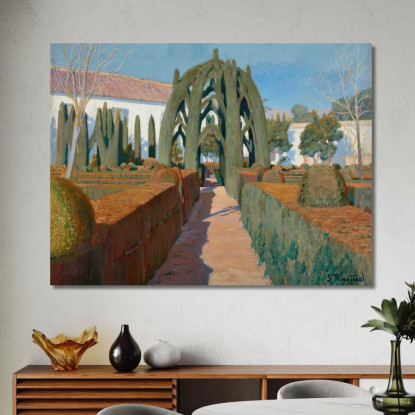 Il Giardino Della Ballerina Granada Santiago Rusiñol srs9 quadro stampato su tela