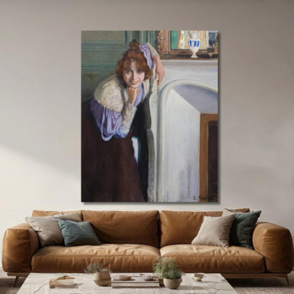 Ragazza Che Ride Santiago Rusiñol srs23 quadro stampato su tela