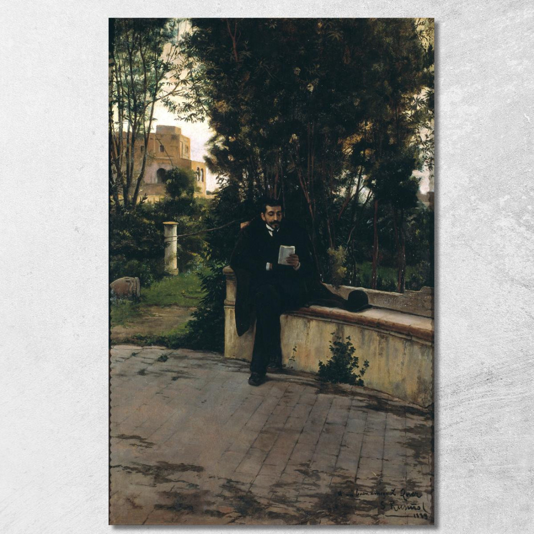 Signor Quer Nel Giardino Santiago Rusiñol srs34 quadro stampato su tela Signor Quer Nel Giardino Santiago Rusiñol srs34 quadro stampato su tela