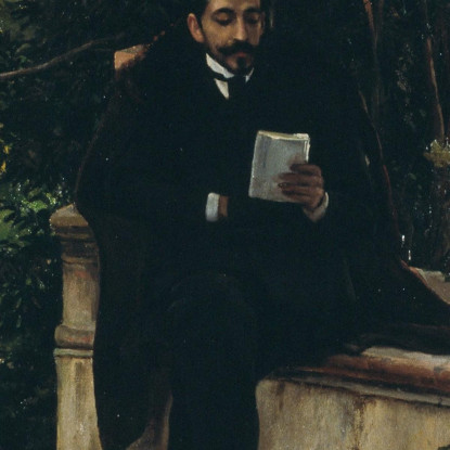 Signor Quer Nel Giardino Santiago Rusiñol srs34 quadro stampato su tela