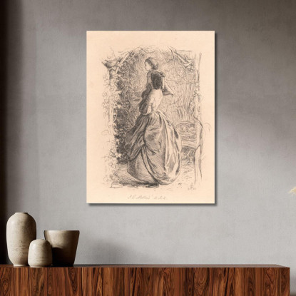 Felice Primavera – Donna E Bambino Che Osservano Un Uccello Nel Nido Sir John Everett Millais jem12 quadro stampato su tela