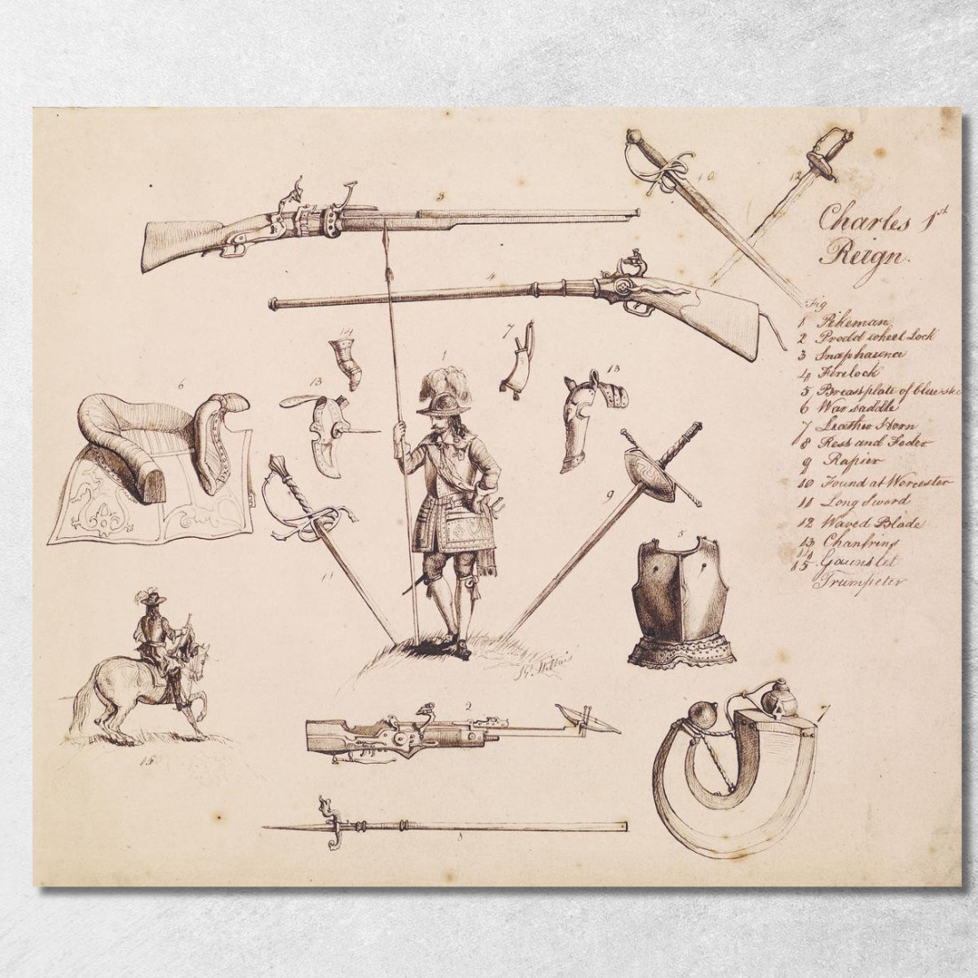 Schizzi Di Armature – Studio Per Carlo I Sir John Everett Millais jem34 quadro stampato su tela Schizzi Di Armature – Studio Per Carlo I Sir John Everett Millais jem34 quadro stampato su tela