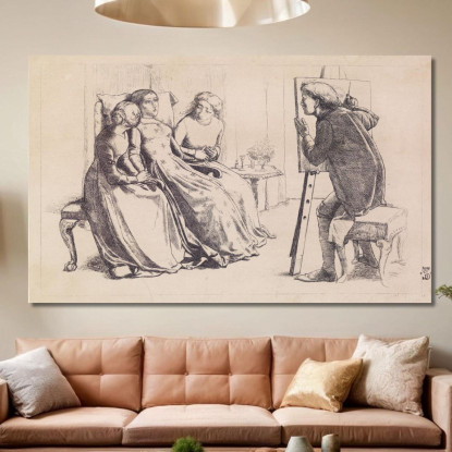Sant'Agnese Dell'Intercessione Sir John Everett Millais jem39 quadro stampato su tela