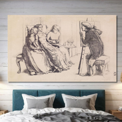 Sant'Agnese Dell'Intercessione Sir John Everett Millais jem39 quadro stampato su tela