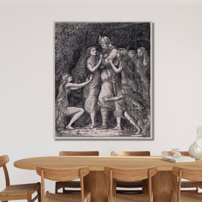 Tannhäuser Sir John Everett Millais jem41 quadro stampato su tela