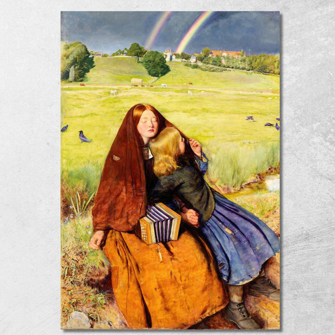 La Ragazza Cieca Sir John Everett Millais jem47 quadro stampato su tela La Ragazza Cieca Sir John Everett Millais jem47 quadro stampato su tela