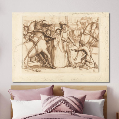 L'Uomo Cieco Sir John Everett Millais jem48 quadro stampato su tela