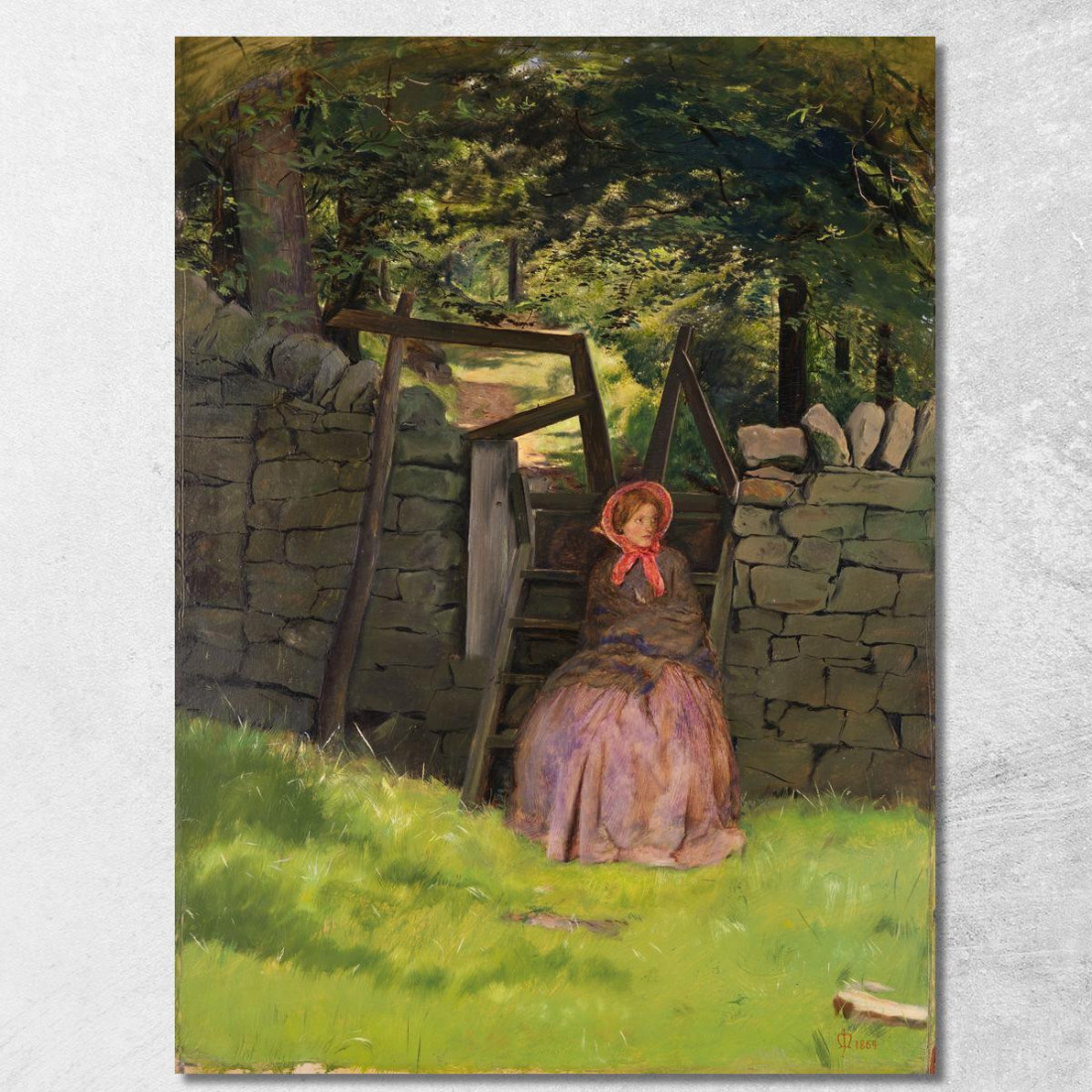 In Attesa Sir John Everett Millais jem61 quadro stampato su tela In Attesa Sir John Everett Millais jem61 quadro stampato su tela