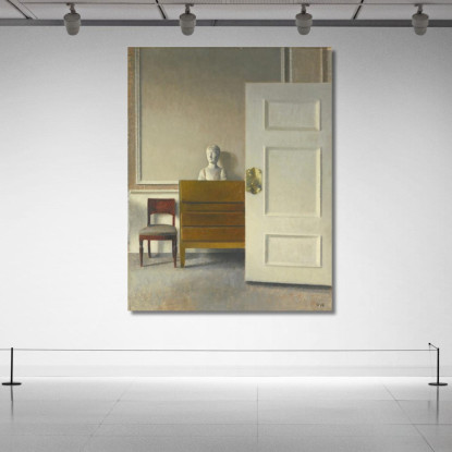Interno Con Un Busto Vilhelm Hammershøi vhm24 quadro stampato su tela