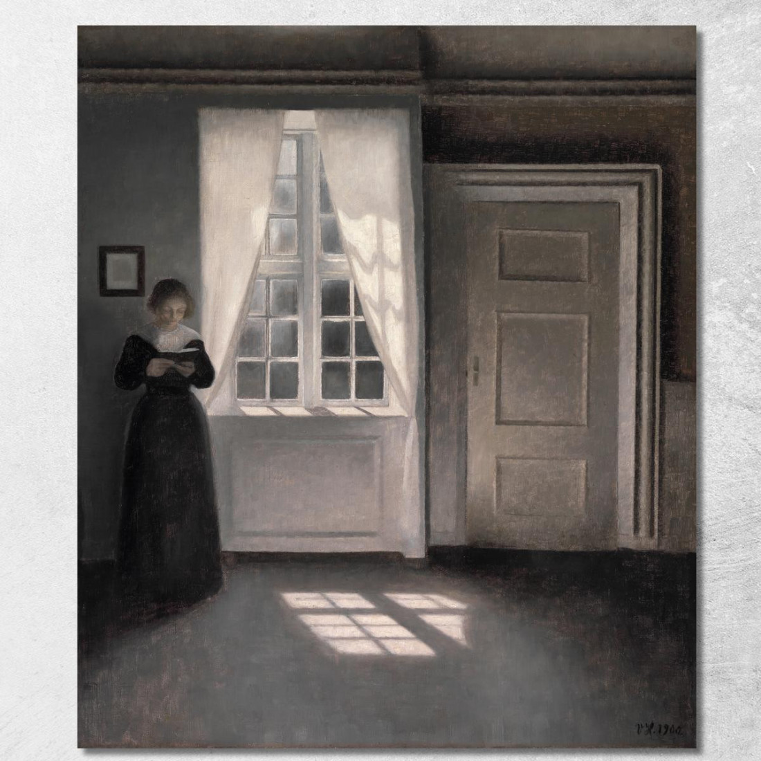 Interno Da Strandgade 30 Vilhelm Hammershøi vhm38 quadro stampato su tela Interno Da Strandgade 30 Vilhelm Hammershøi vhm38 quadro stampato su tela