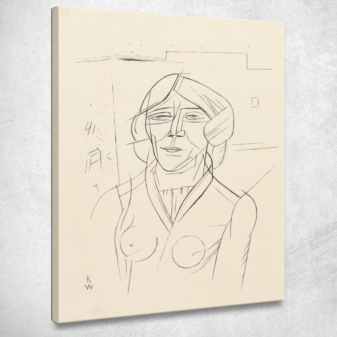 Ritratto Di Donna Karl Wiener kwn196 quadro stampato su tela Ritratto Di Donna Karl Wiener kwn196 quadro stampato su tela