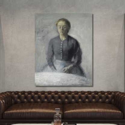 Ritratto Di Ida Vilhelm Hammershøi vhm48 quadro stampato su tela