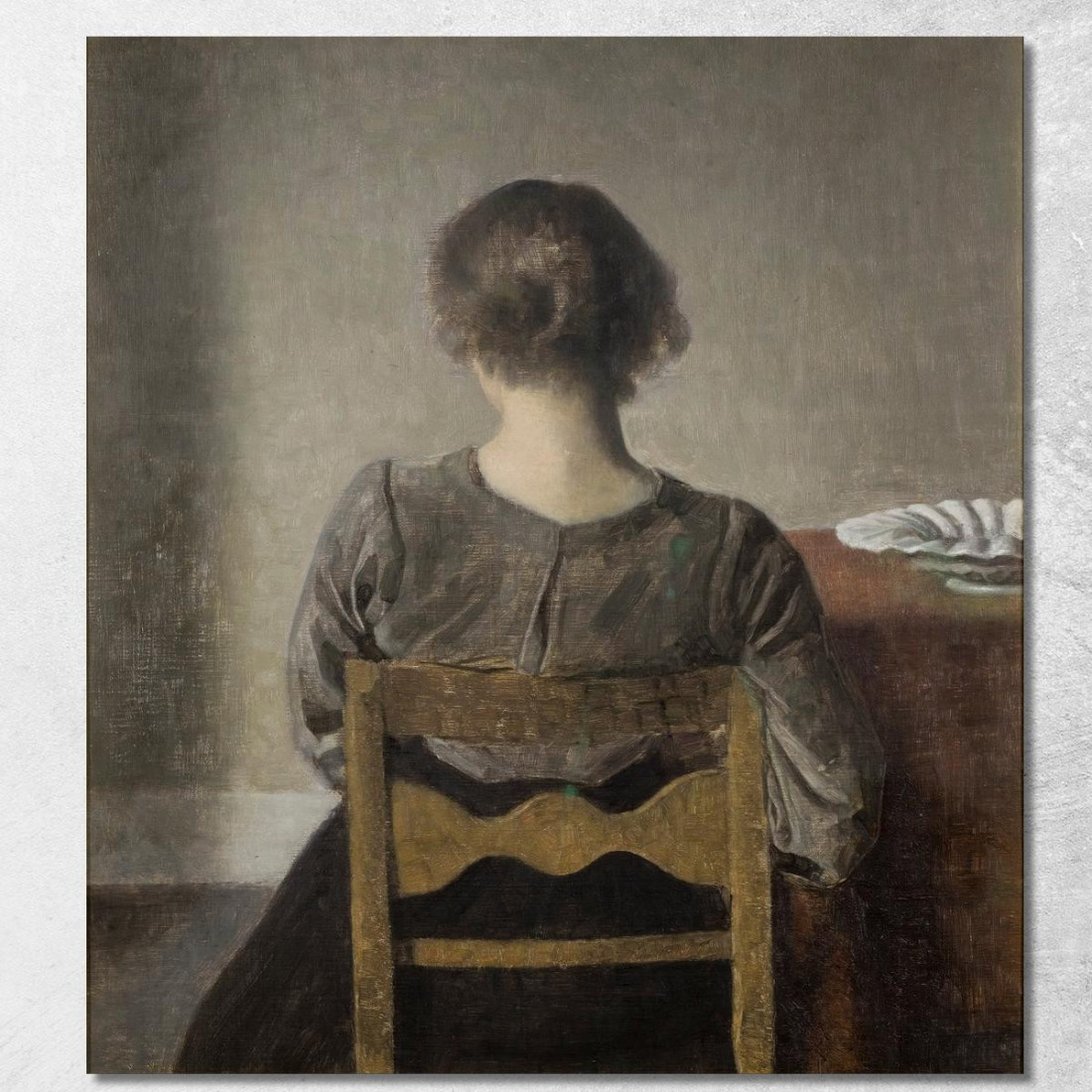 Riposo Vilhelm Hammershøi vhm51 quadro stampato su tela Riposo Vilhelm Hammershøi vhm51 quadro stampato su tela