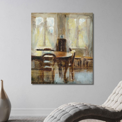 Sala Da Pranzo Vilhelm Hammershøi vhm54 quadro stampato su tela