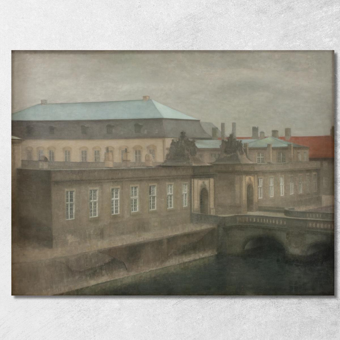 Veduta Del Palazzo Di Christiansborg. Tardo Autunno Vilhelm Hammershøi vhm70 quadro stampato su tela Veduta Del Palazzo Di Christiansborg. Tardo Autunno Vilhelm Hammershøi vhm70 quadro stampato su tela