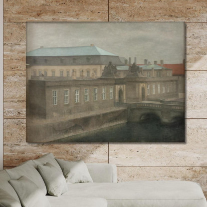 Veduta Del Palazzo Di Christiansborg. Tardo Autunno Vilhelm Hammershøi vhm70 quadro stampato su tela