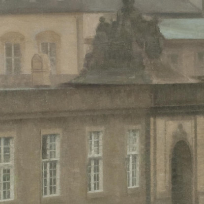 Veduta Del Palazzo Di Christiansborg. Tardo Autunno Vilhelm Hammershøi vhm70 quadro stampato su tela
