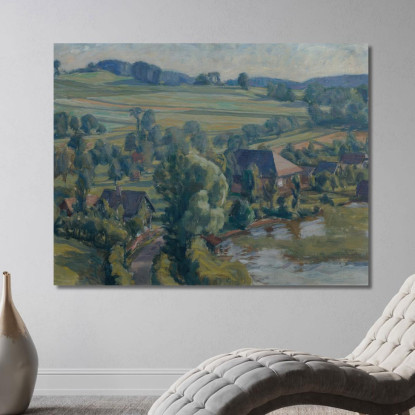 Paesaggio Dell'Attersee Presso Unterbuchberg Walther Gamerith wgm2 quadro stampato su tela