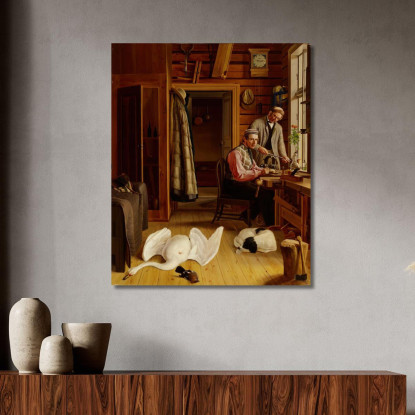 Interno Del Laboratorio Di Marieberg Ferdinand von Wright fvw14 quadro stampato su tela