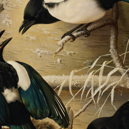 Gazze Attorno A Una Femmina Morta Di Gallo Cedrone Ferdinand von Wright fvw17 quadro stampato su tela