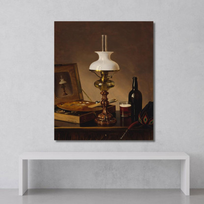 Natura Morta Nell'Atelier Ferdinand von Wright fvw26 quadro stampato su tela