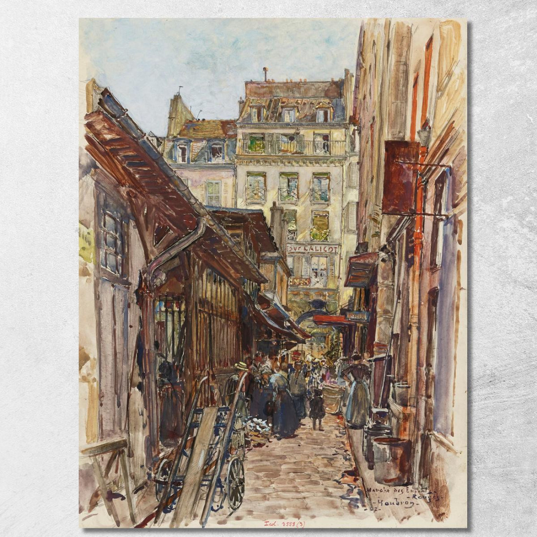 Interno Del Marché Des Enfants-Rouges Nel 1907 3° Arrondissement Frédéric Houbron fhb11 quadro stampato su tela Interno Del Marché Des Enfants-Rouges Nel 1907 3° Arrondissement Frédéric Houbron fhb11 quadro stampato su tela