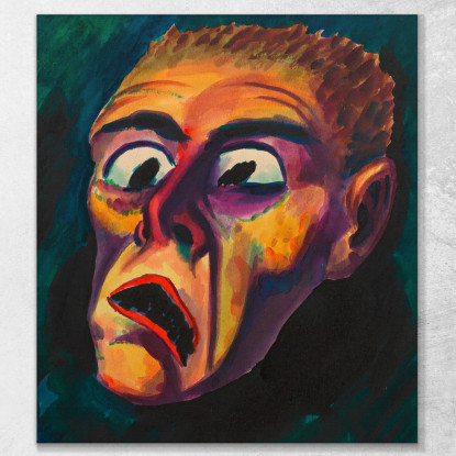 Viso Karl Wiener kwn212 quadro stampato su tela