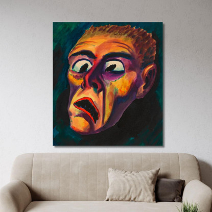 Viso Karl Wiener kwn212 quadro stampato su tela