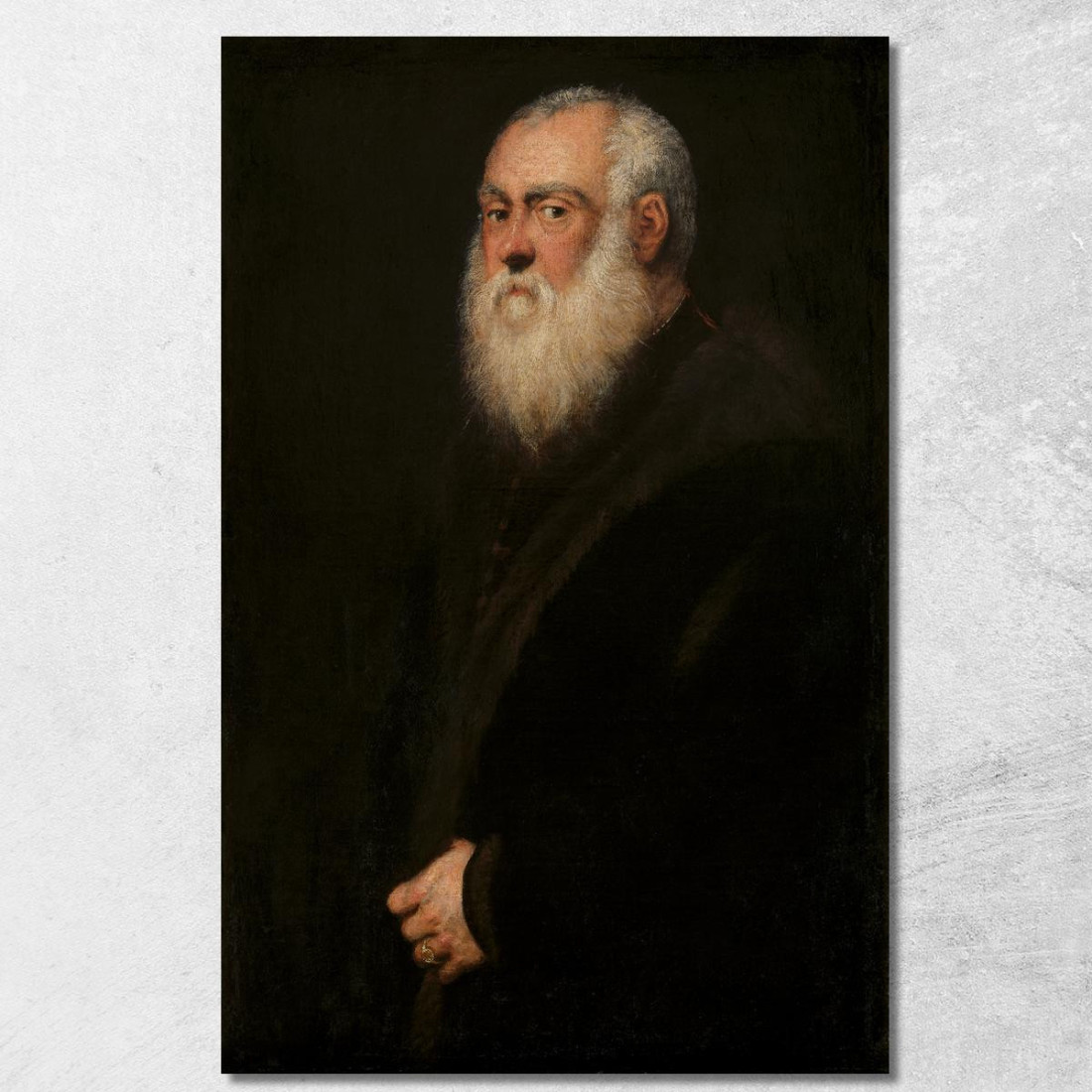 Uomo Con Barba Bianca Jacopo Tintoretto jtn10 quadro stampato su tela Uomo Con Barba Bianca Jacopo Tintoretto jtn10 quadro stampato su tela