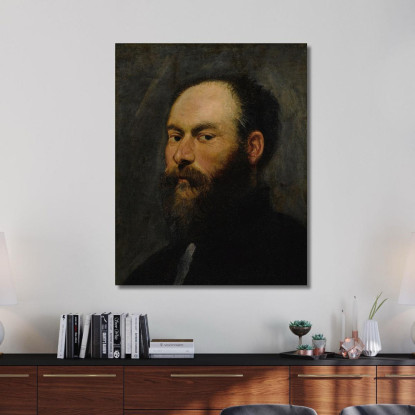 Ritratto Di Un Uomo 2 Jacopo Tintoretto jtn19 quadro stampato su tela