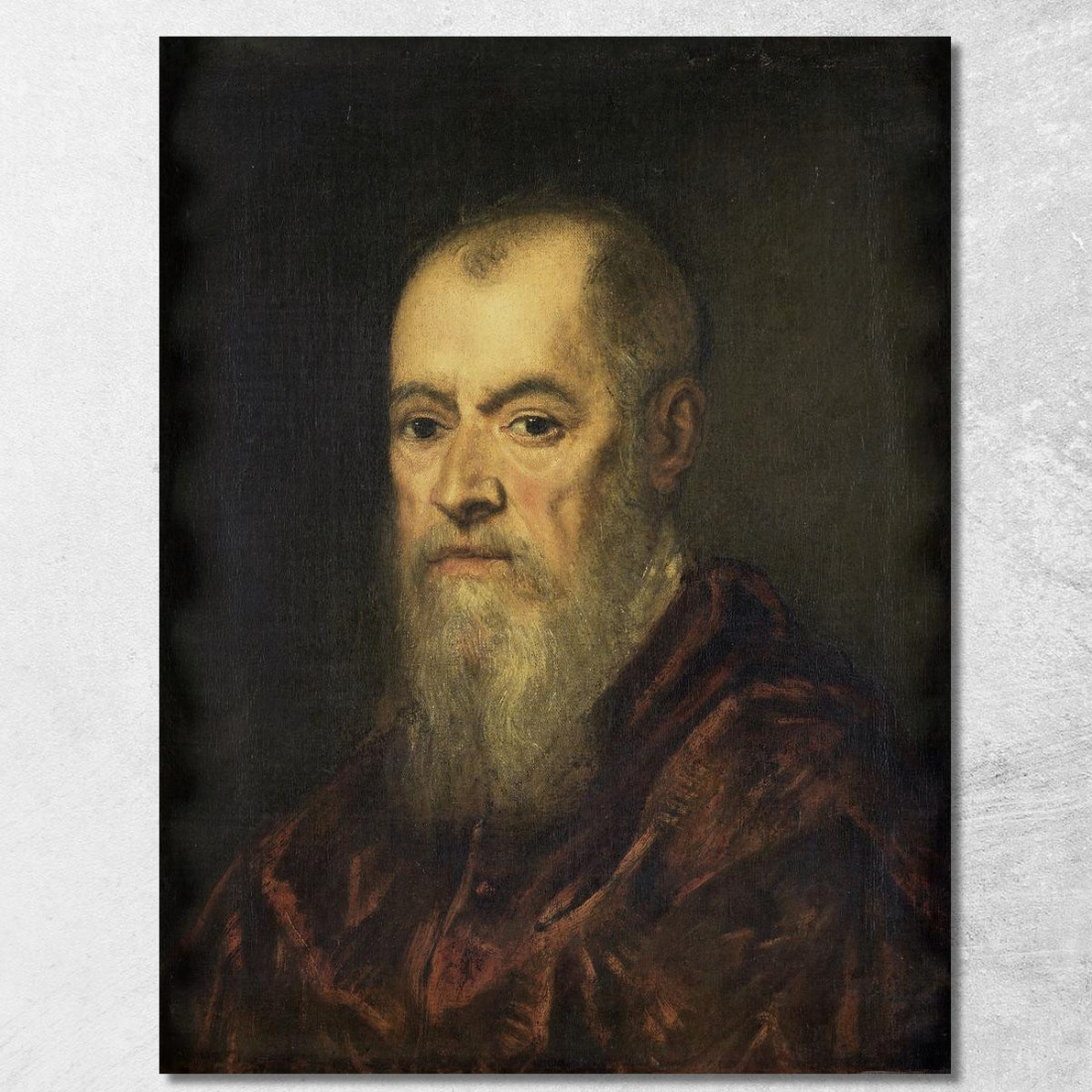 Ritratto Di Un Uomo Con Mantello Rosso Jacopo Tintoretto jtn21 quadro stampato su tela Ritratto Di Un Uomo Con Mantello Rosso Jacopo Tintoretto jtn21 quadro stampato su tela