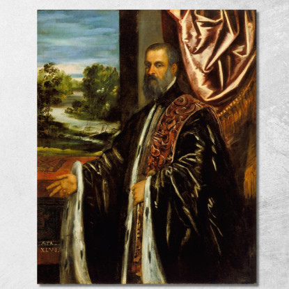 Ritratto Di Marino Grimani Jacopo Tintoretto jtn29 quadro stampato su tela
