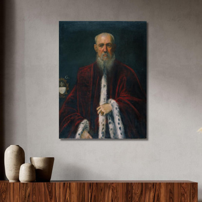 Ritratto Del Procuratore Alessandro Gritti Jacopo Tintoretto jtn33 quadro stampato su tela