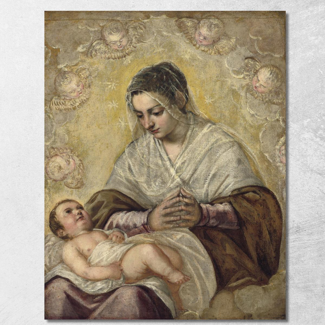 La Madonna Delle Stelle Jacopo Tintoretto jtn42 quadro stampato su tela