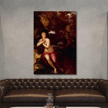 La Maddalena Nel Deserto Jacopo Tintoretto jtn43 quadro stampato su tela