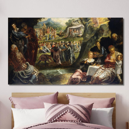 L'Adorazione Del Vitello D'Oro Jacopo Tintoretto jtn46 quadro stampato su tela