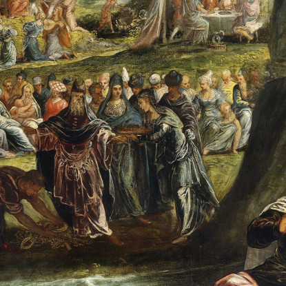 L'Adorazione Del Vitello D'Oro Jacopo Tintoretto jtn46 quadro stampato su tela