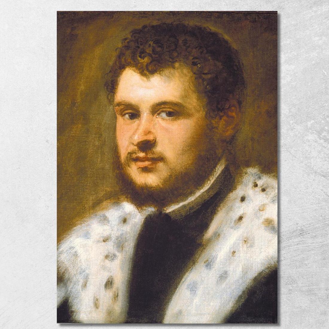 Giovane Uomo Con Barba Jacopo Tintoretto jtn49 quadro stampato su tela Giovane Uomo Con Barba Jacopo Tintoretto jtn49 quadro stampato su tela