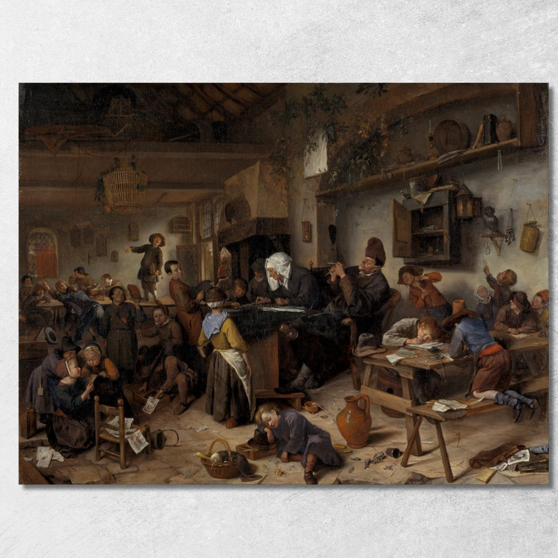 Una Scuola Per Ragazzi E Ragazze Jan Steen jsn7 quadro stampato su tela Una Scuola Per Ragazzi E Ragazze Jan Steen jsn7 quadro stampato su tela