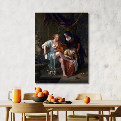 Betsabea Dopo Il Bagno Jan Steen jsn18 quadro stampato su tela