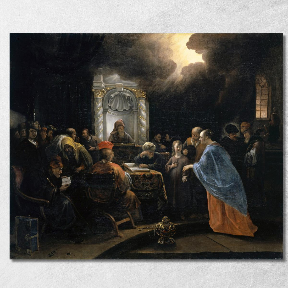 Cristo Tra I Dottori Jan Steen jsn22 quadro stampato su tela Cristo Tra I Dottori Jan Steen jsn22 quadro stampato su tela