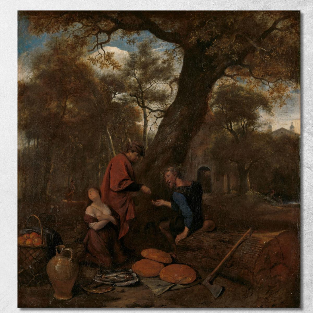 Erysichthon Vende Sua Figlia Jan Steen jsn24 quadro stampato su tela Erysichthon Vende Sua Figlia Jan Steen jsn24 quadro stampato su tela